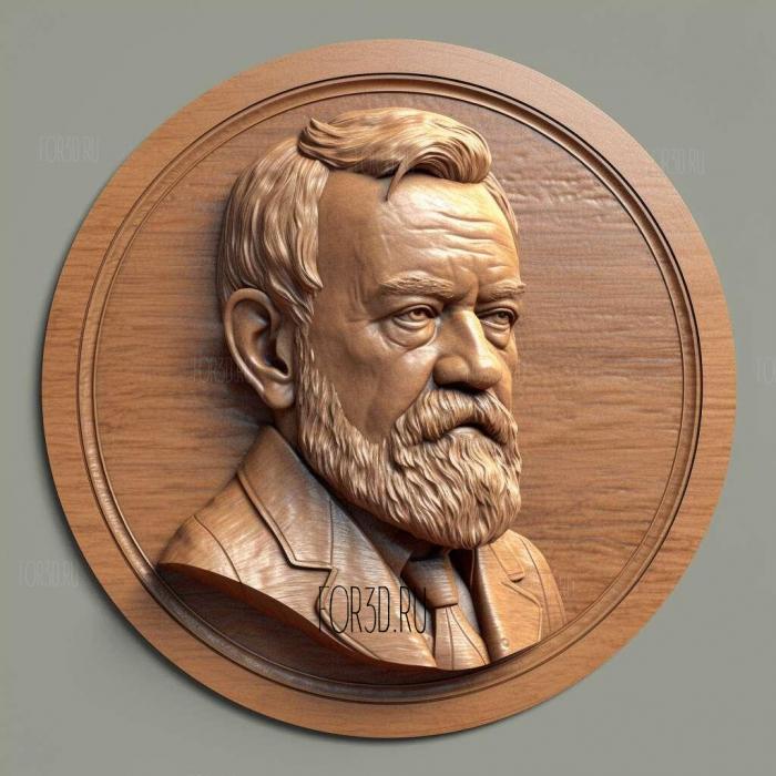 Louis Pasteur 4 stl model for CNC